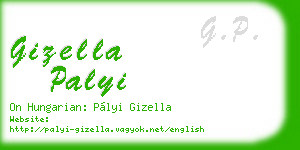 gizella palyi business card